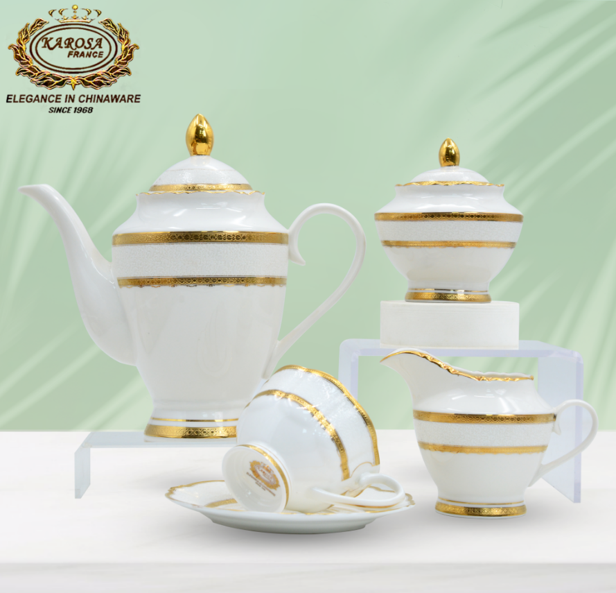 17pcs British luxury classic design tea cup set for woman gifts afternoon tea set 