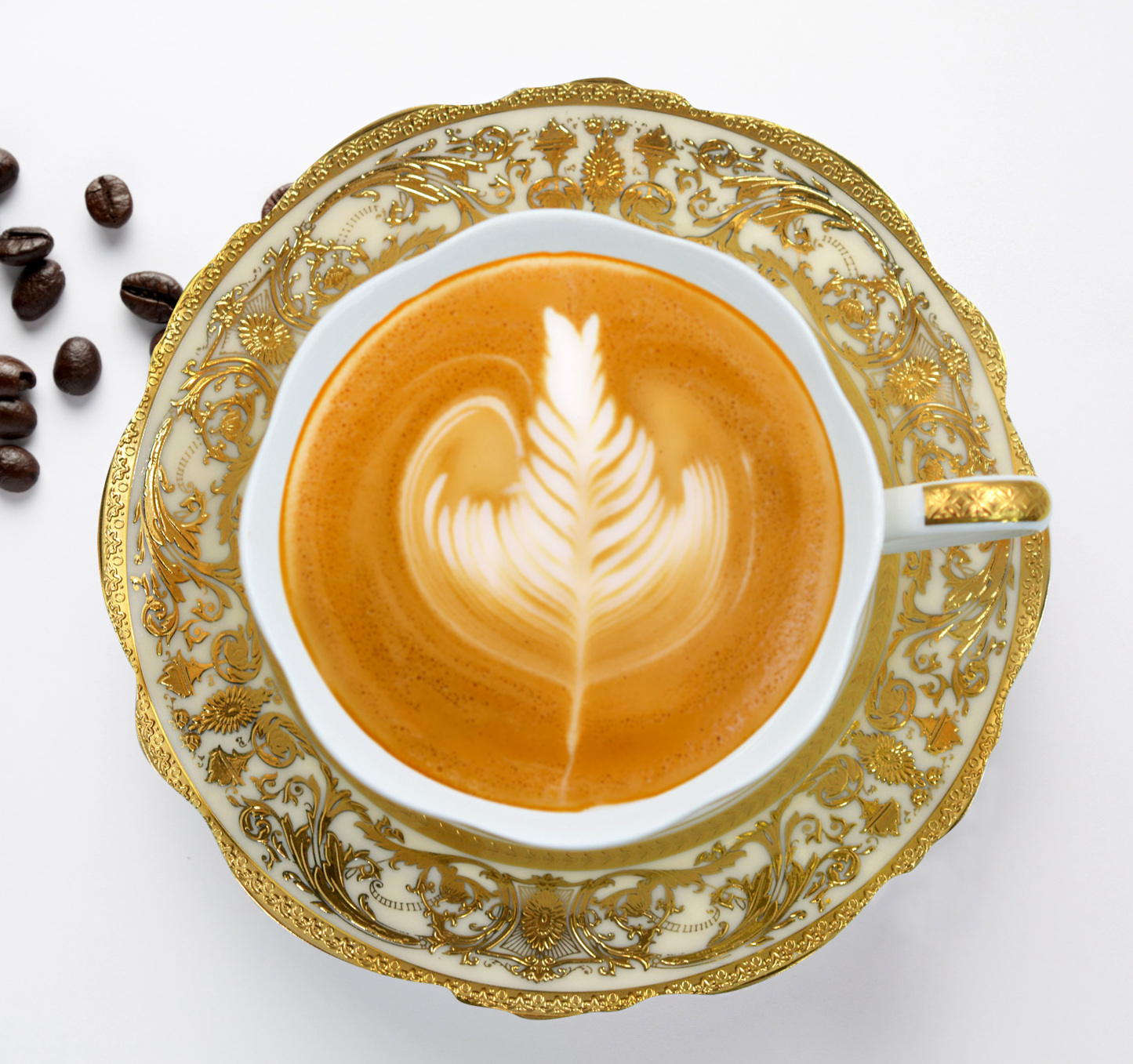 New Popular British fashion 24K embossed gold high grade bone China coffee tea cup set