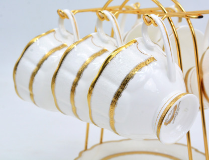 17pcs British luxury classic design tea cup set for woman gifts afternoon tea set 