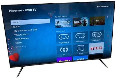 Hisethtnse 58" 4K R6 Series Ultra HD Roku Smart TV