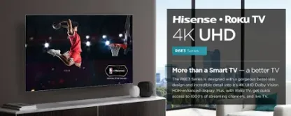 Hisethtnse 58" 4K R6 Series Ultra HD Roku Smart TV