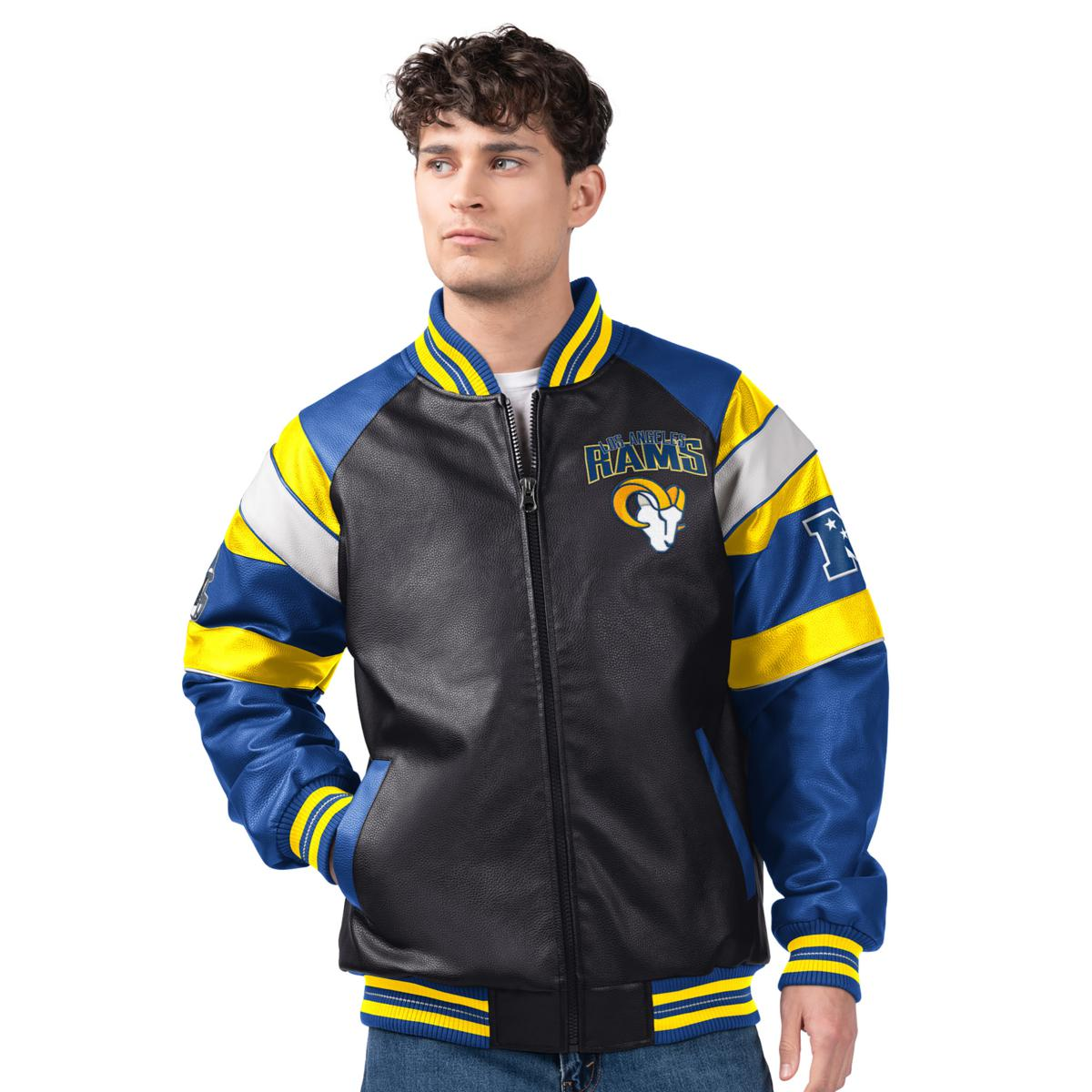 Officially Licensed NFL by Carl Banks Faux Leather Jacket