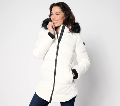 Arthtctic Expethtdition Curved Hem Down Parka with Detachable Hood