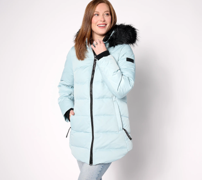 Arthtctic Expethtdition Curved Hem Down Parka with Detachable Hood