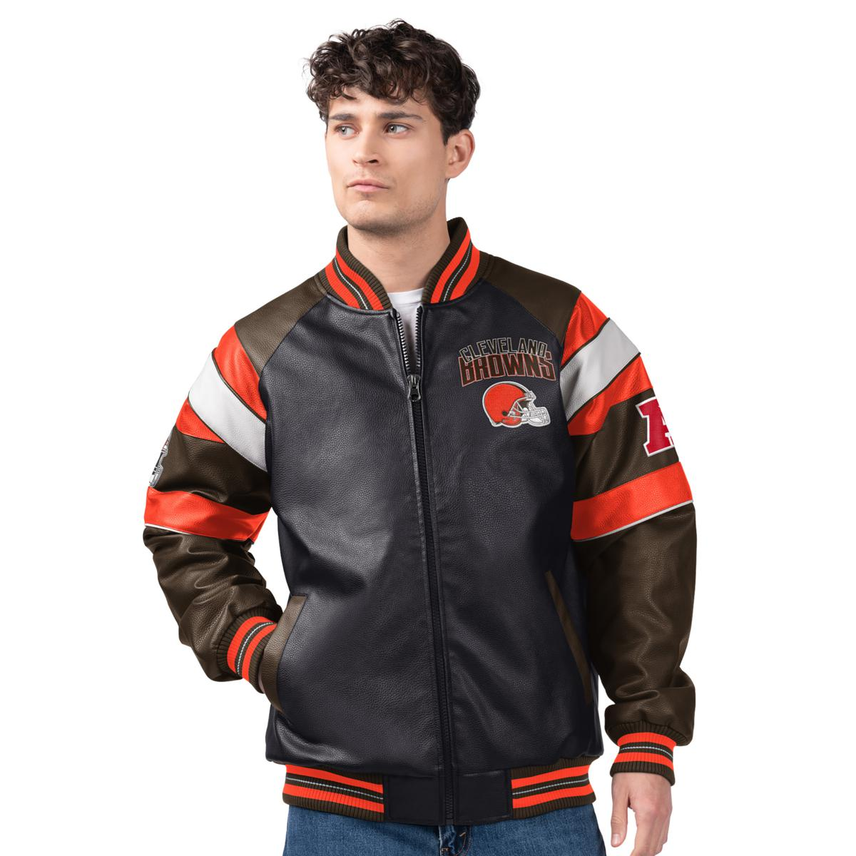 Officially Licensed NFL by Carl Banks Faux Leather Jacket