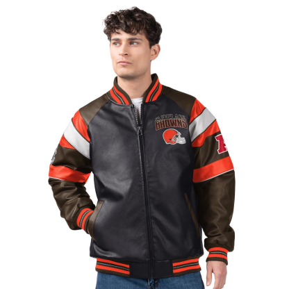 Officially Licensed NFL by Carl Banks Faux Leather Jacket