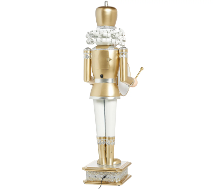 52"H Nutcracker Playing Drum w/Moving Hands and LED Lights