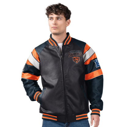 Officially Licensed NFL by Carl Banks Faux Leather Jacket
