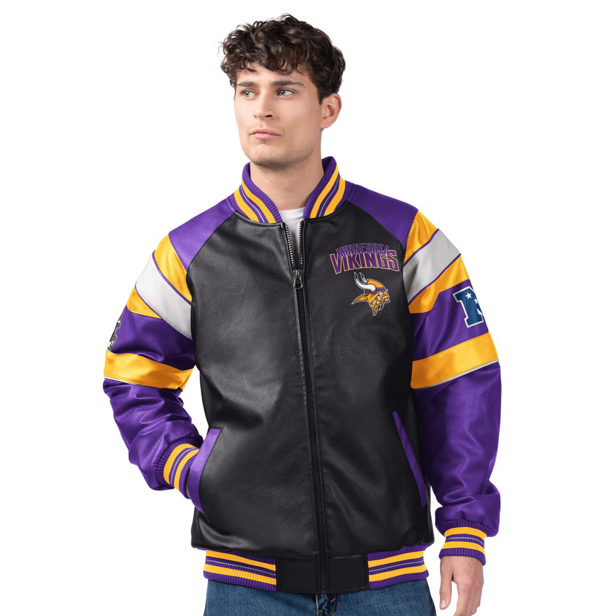 Officially Licensed NFL by Carl Banks Faux Leather Jacket