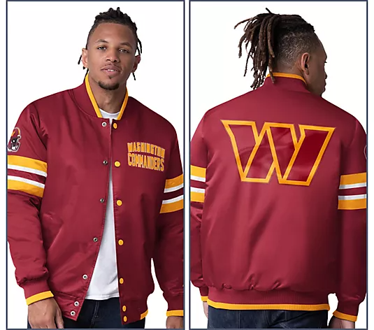 NthtFL Starter Satin Twill Snap Front Jacket