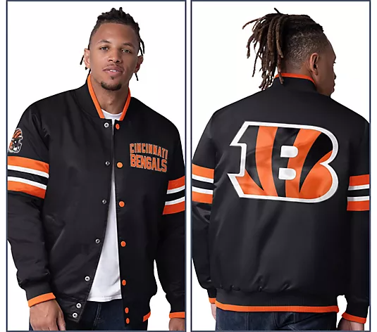 NthtFL Starter Satin Twill Snap Front Jacket