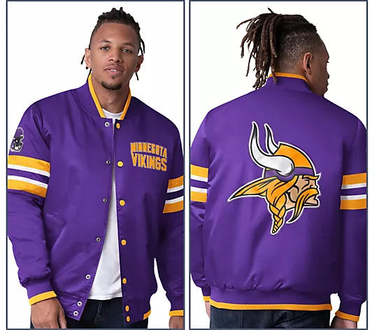 NthtFL Starter Satin Twill Snap Front Jacket