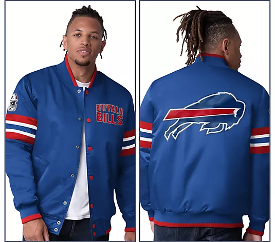 NthtFL Starter Satin Twill Snap Front Jacket