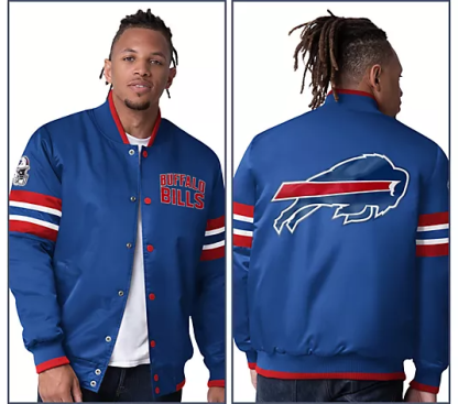NthtFL Starter Satin Twill Snap Front Jacket