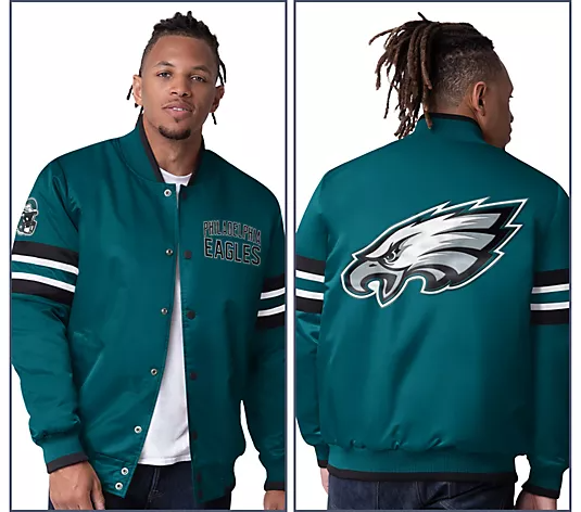 NthtFL Starter Satin Twill Snap Front Jacket