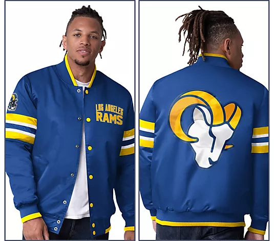 NthtFL Starter Satin Twill Snap Front Jacket