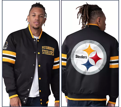 NthtFL Starter Satin Twill Snap Front Jacket