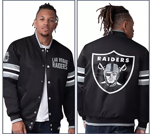 NthtFL Starter Satin Twill Snap Front Jacket