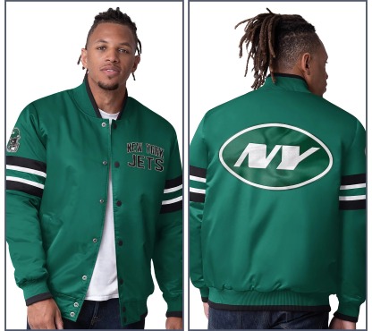 NthtFL Starter Satin Twill Snap Front Jacket