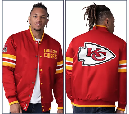 NthtFL Starter Satin Twill Snap Front Jacket