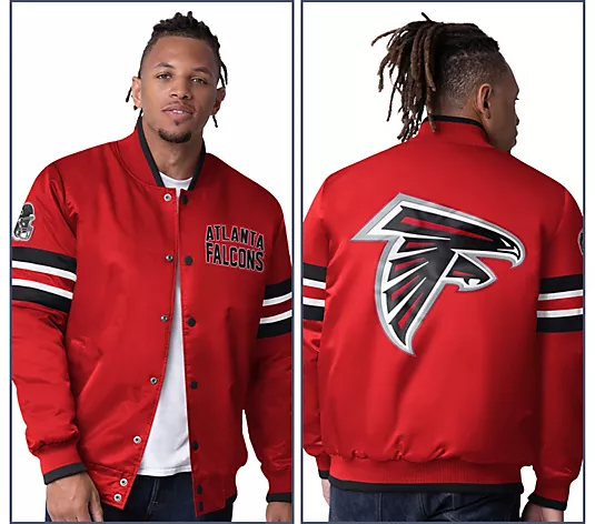 NthtFL Starter Satin Twill Snap Front Jacket