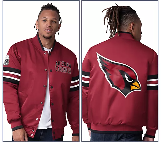 NthtFL Starter Satin Twill Snap Front Jacket
