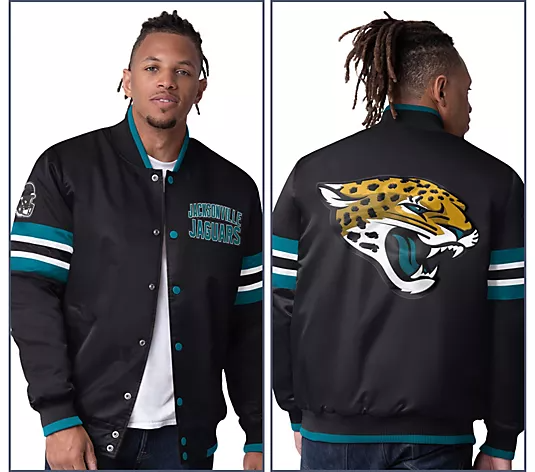 NthtFL Starter Satin Twill Snap Front Jacket