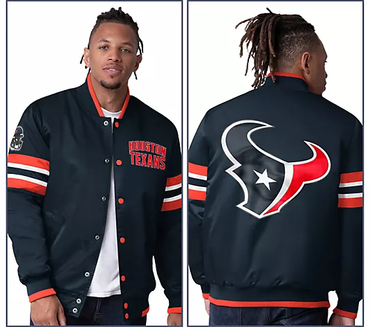 NthtFL Starter Satin Twill Snap Front Jacket