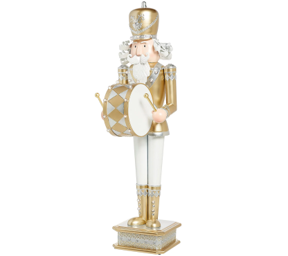 52"H Nutcracker Playing Drum w/Moving Hands and LED Lights
