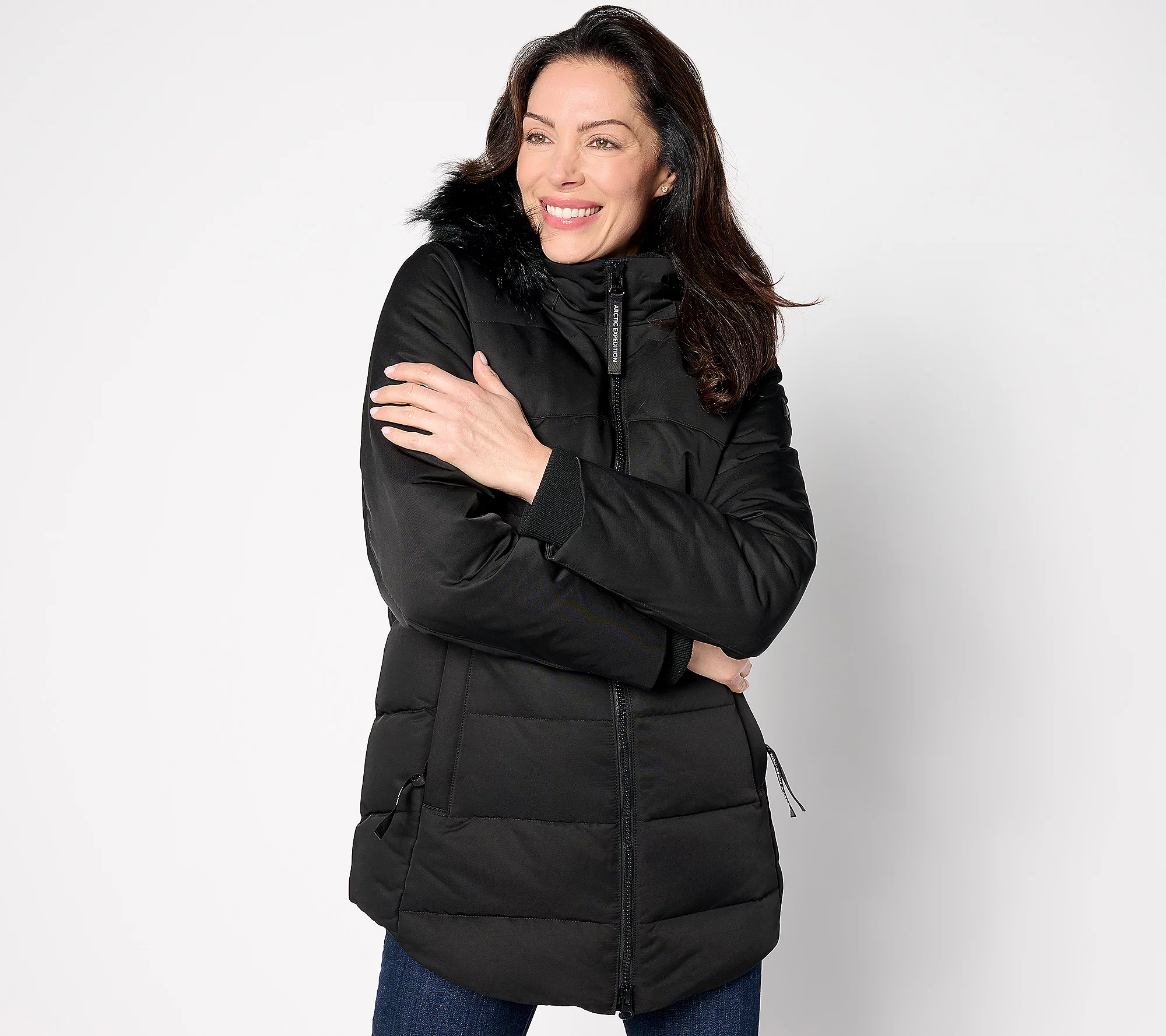 Arthtctic Expethtdition Curved Hem Down Parka with Detachable Hood