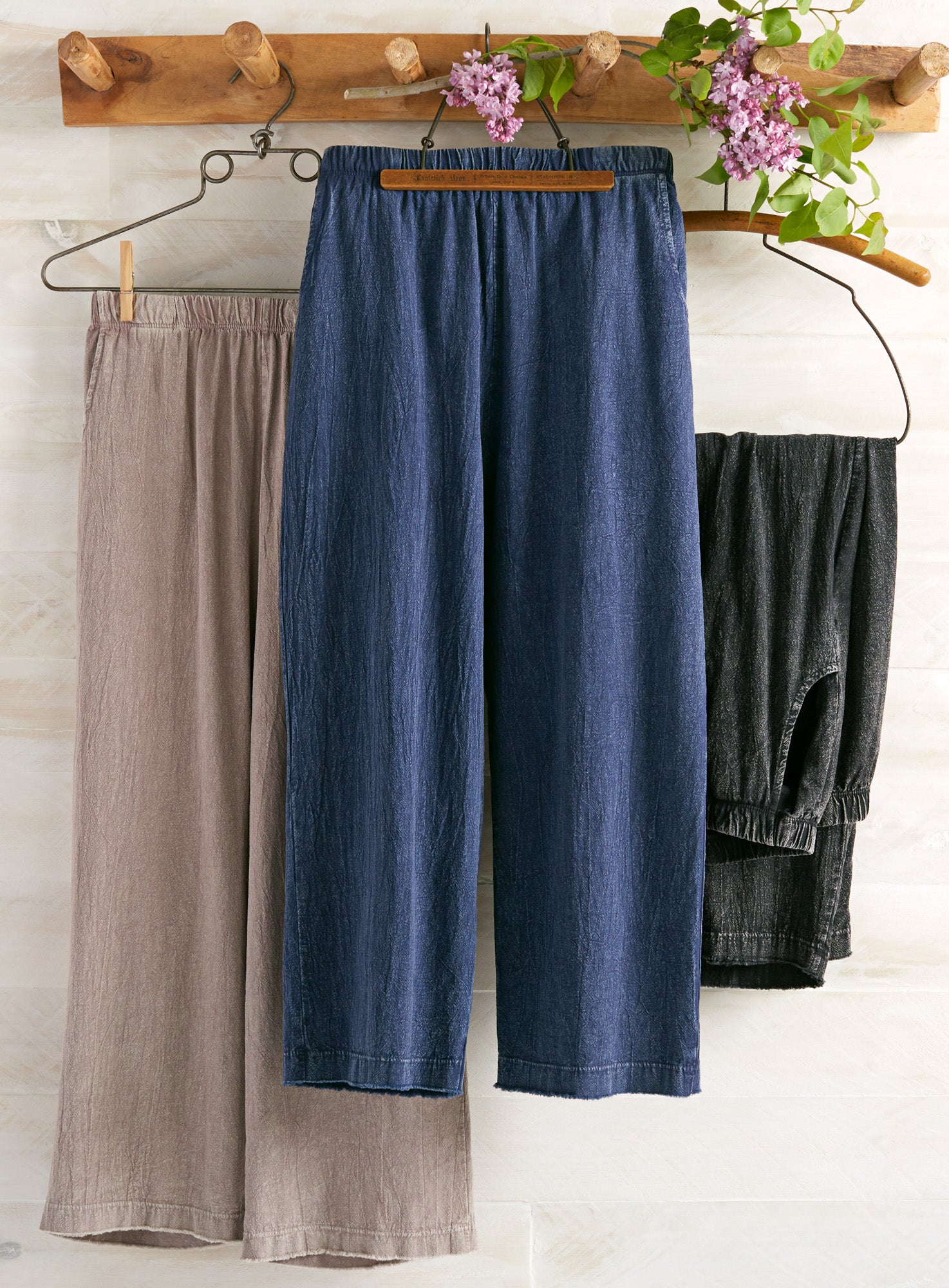 Cotton Gauze Capri Pants