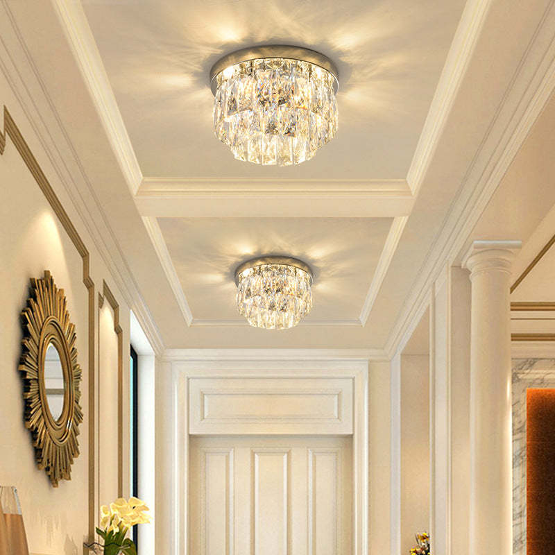 Kristy Lusso LED Metallo Vetro Plafoniera Oro Argento Soggiorno Camera da letto