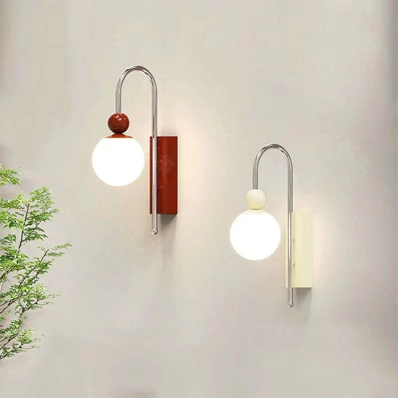 Morandi Moderno LED Metallo Vetro Applique Camera da Letto Corridoio