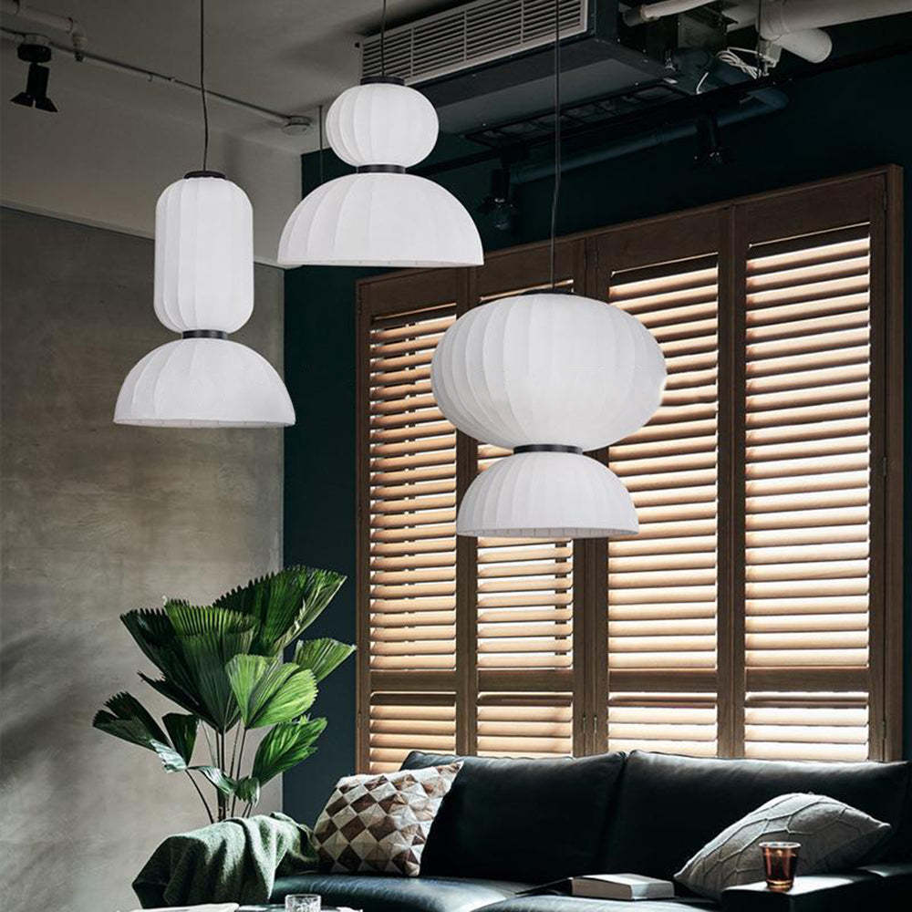 Renée Design LED Lampade a Sospensione Bianco Metallo/ Artificiale Seta Isola Cucina