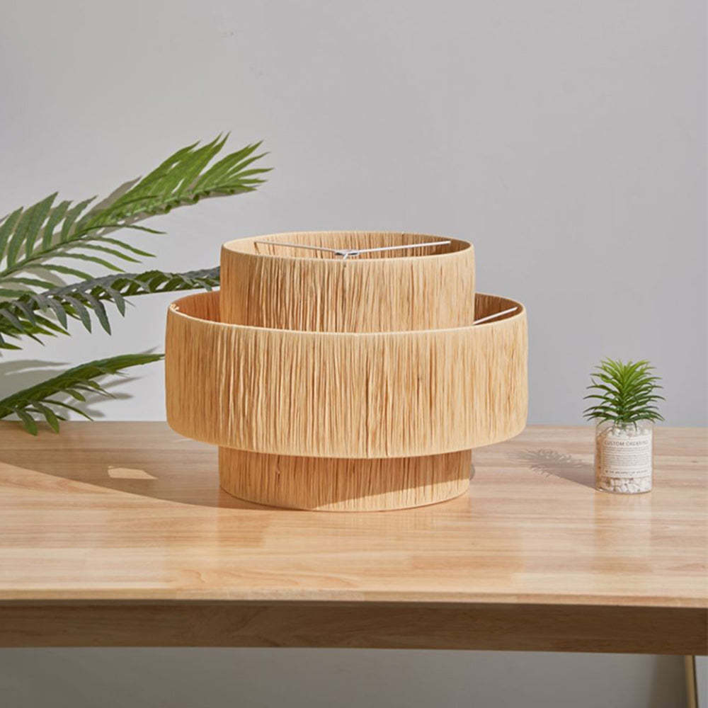 Muto Design Rustico Boho LED Lampade a Sospensione Metallo Rattan Soggiorno/Camera da Letto