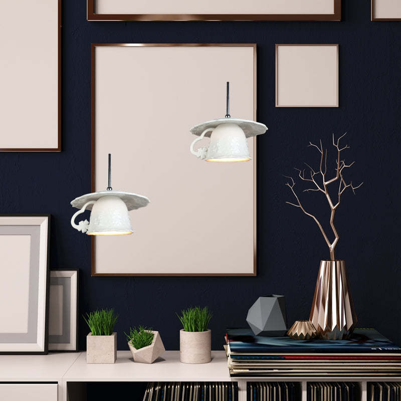 Hailie Nordico Tazza Ceramica LED Lampade a Sospensione Soggiorno