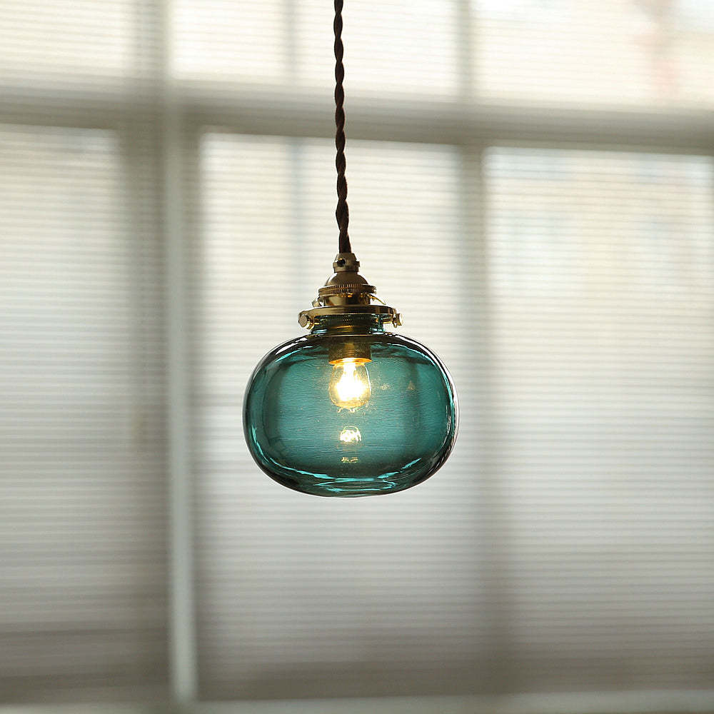 Hailie Retro Oval Vetro Metallo Lampade a Sospensione