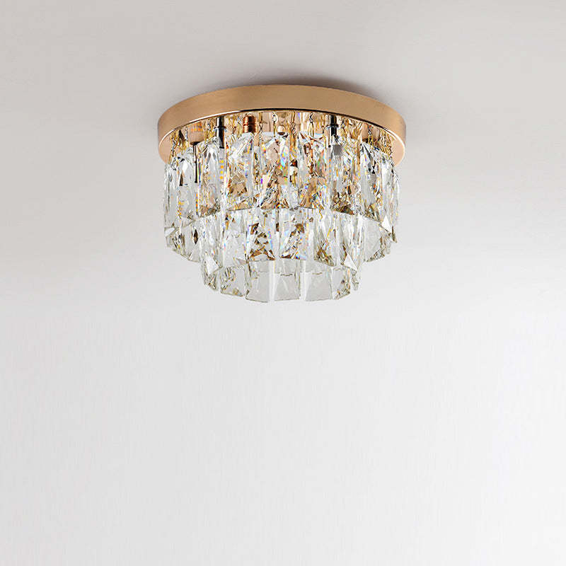 Kristy Lusso LED Metallo Vetro Plafoniera Oro Argento Soggiorno Camera da letto