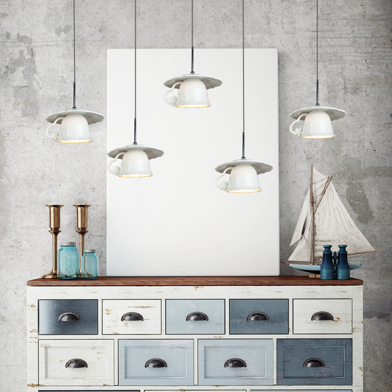 Hailie Nordico Tazza Ceramica LED Lampade a Sospensione Soggiorno