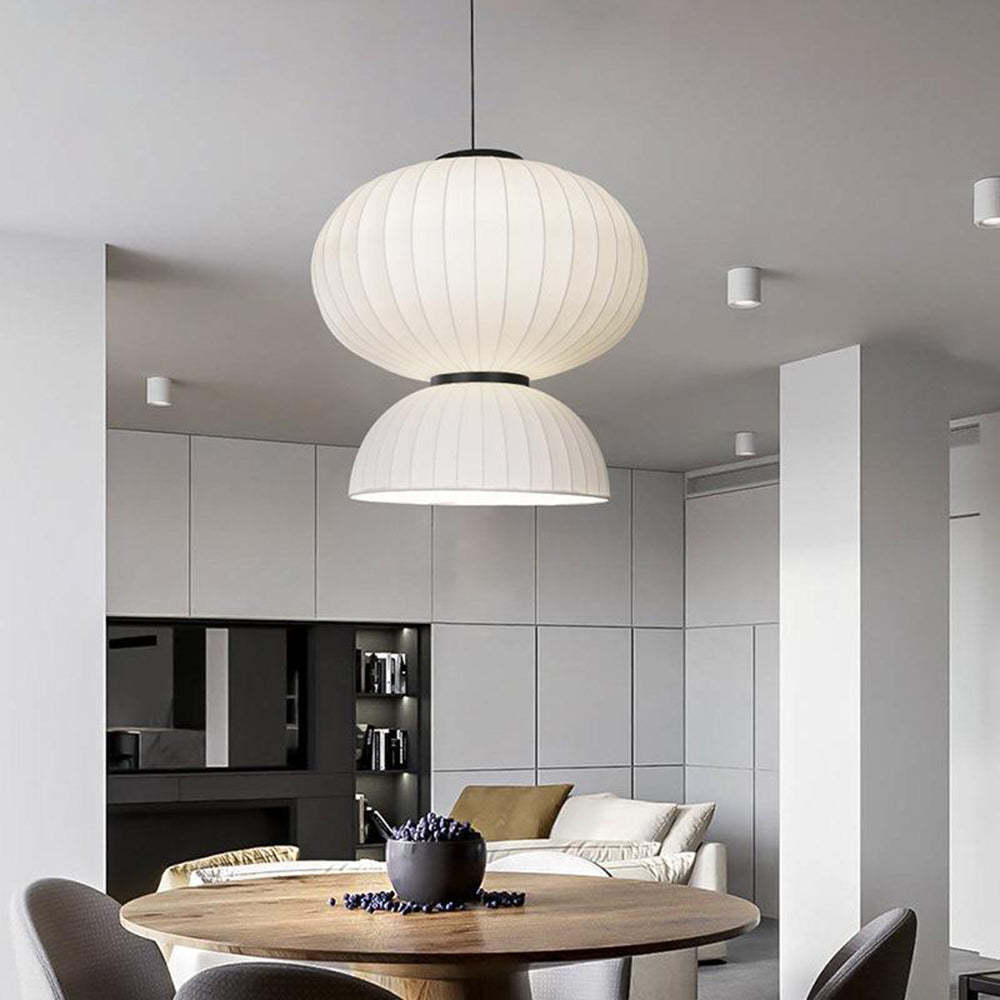 Renée Design LED Lampade a Sospensione Bianco Metallo/ Artificiale Seta Isola Cucina