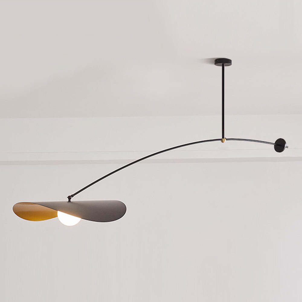 Carins Minimalista LED Lampada a Sospensione Metallo Nero/Oro Lotus Foglia Soggiorno/Camera da Letto