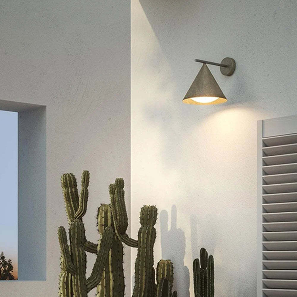 Carins Moderno Minimalista Metallo Cono Applique da Esterno