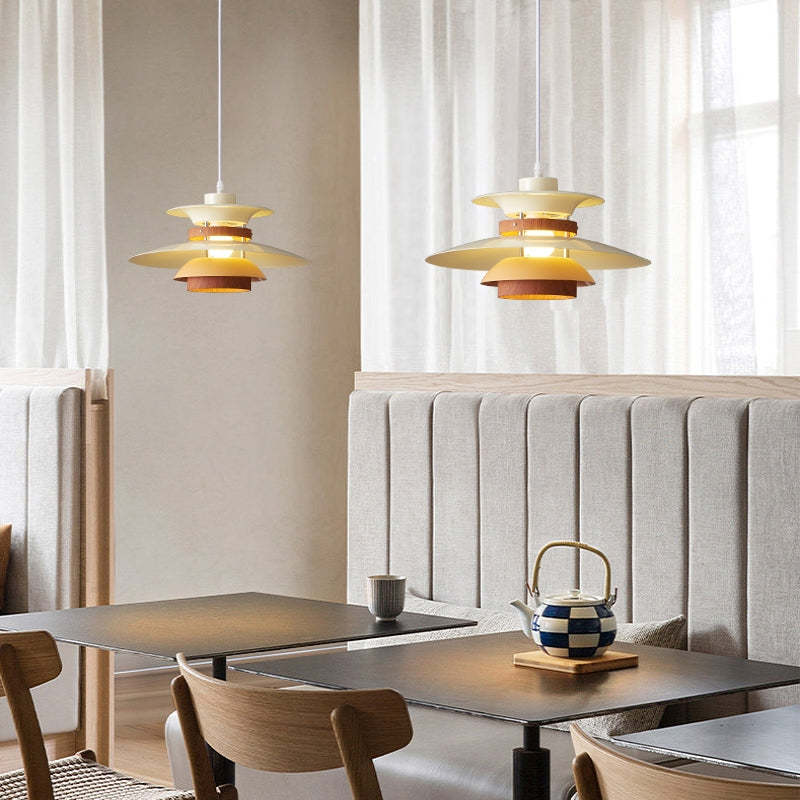Morandi Moderno Metallo Sospensione Nero Bianco Legno Sala da Pranzo