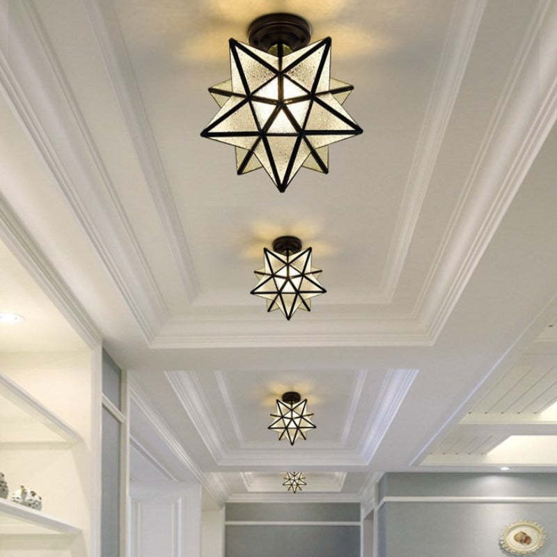 Bella Classica Metallo PVC Plafoniera Nero Oro Camera da letto Soggiorno