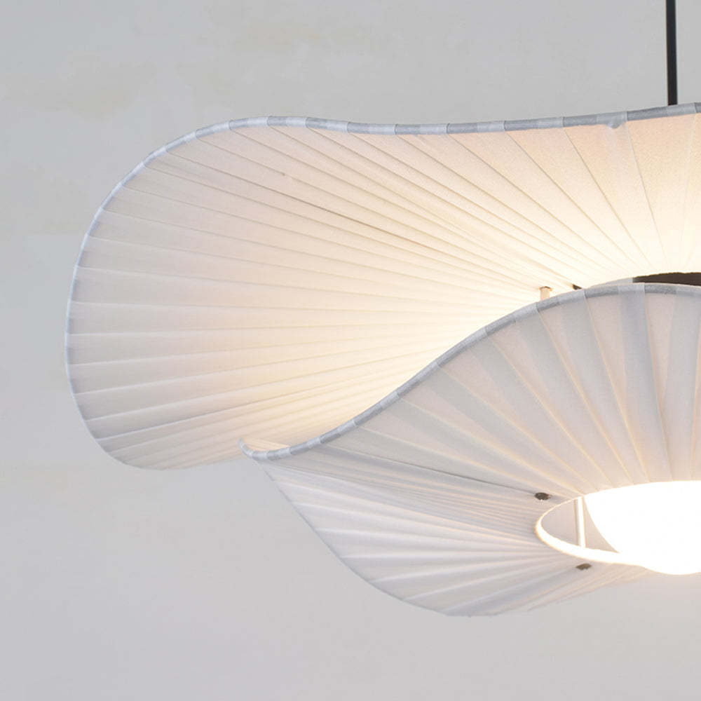 Renée Lampade a Sospensione Moderno Nordico Panno/Metallo Shell Bianco
