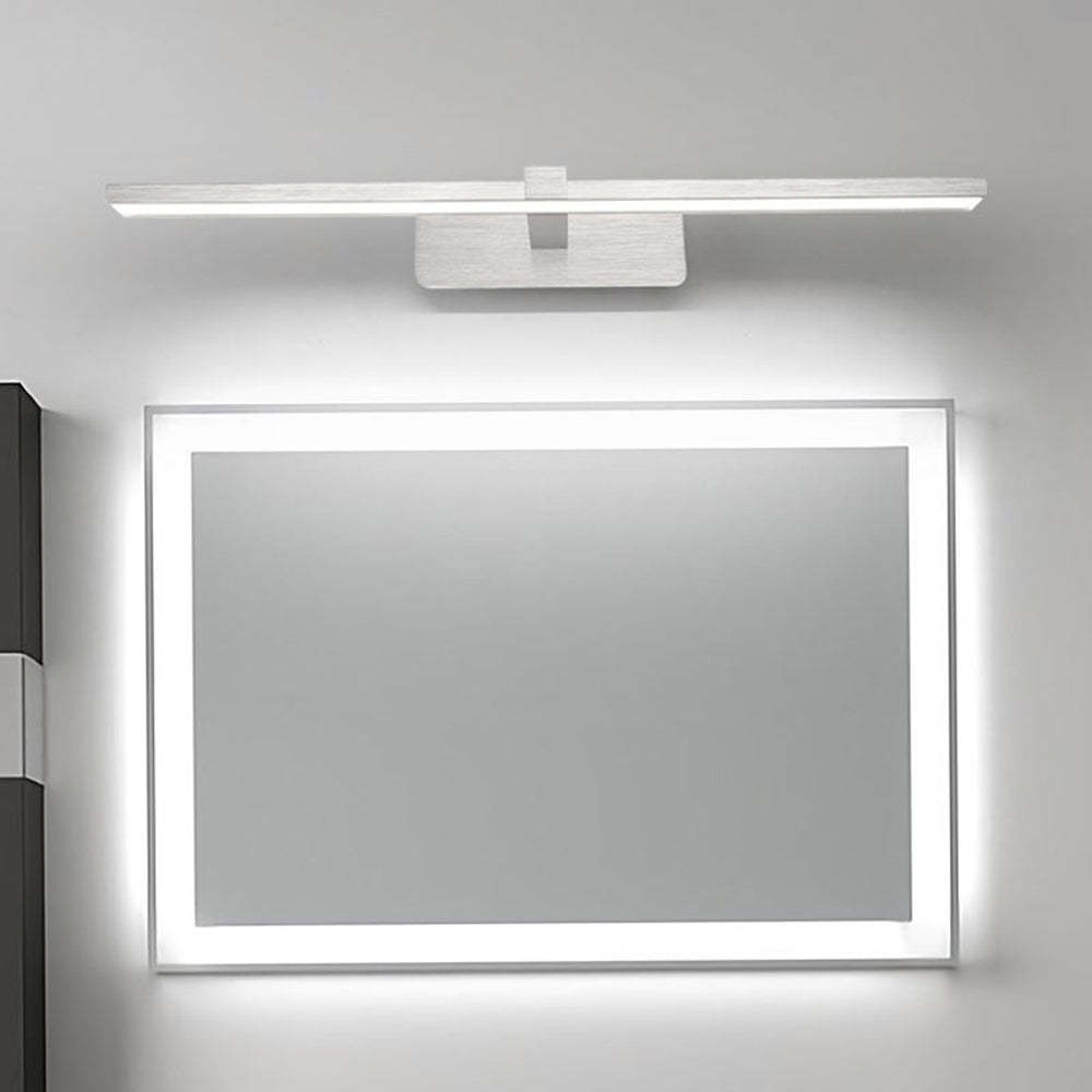 Leigh Minimalismo Rettangolo LED Applique Impermeabile Metallo Bianco Specchio Bagno
