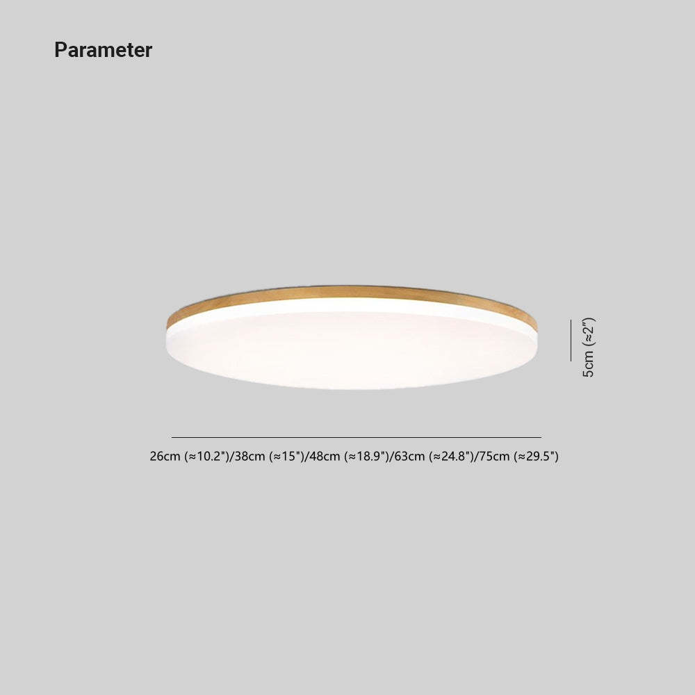 Ozawa Minimalista LED Plafoniere Legno Acrilico Bianco Rotondo Soggiorno/Camera da Letto