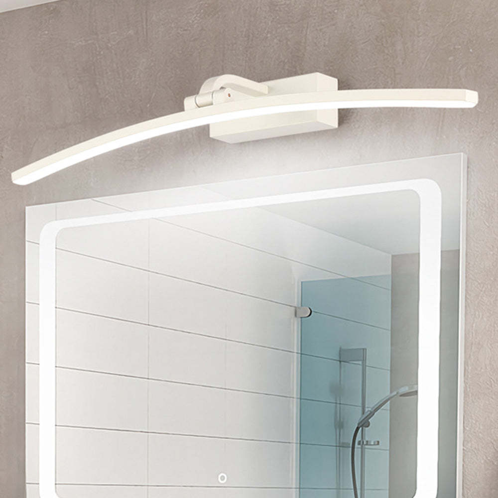 Edge Minimalismo Classico LED Applique Metallo Bianco/Nero Specchio Bagno