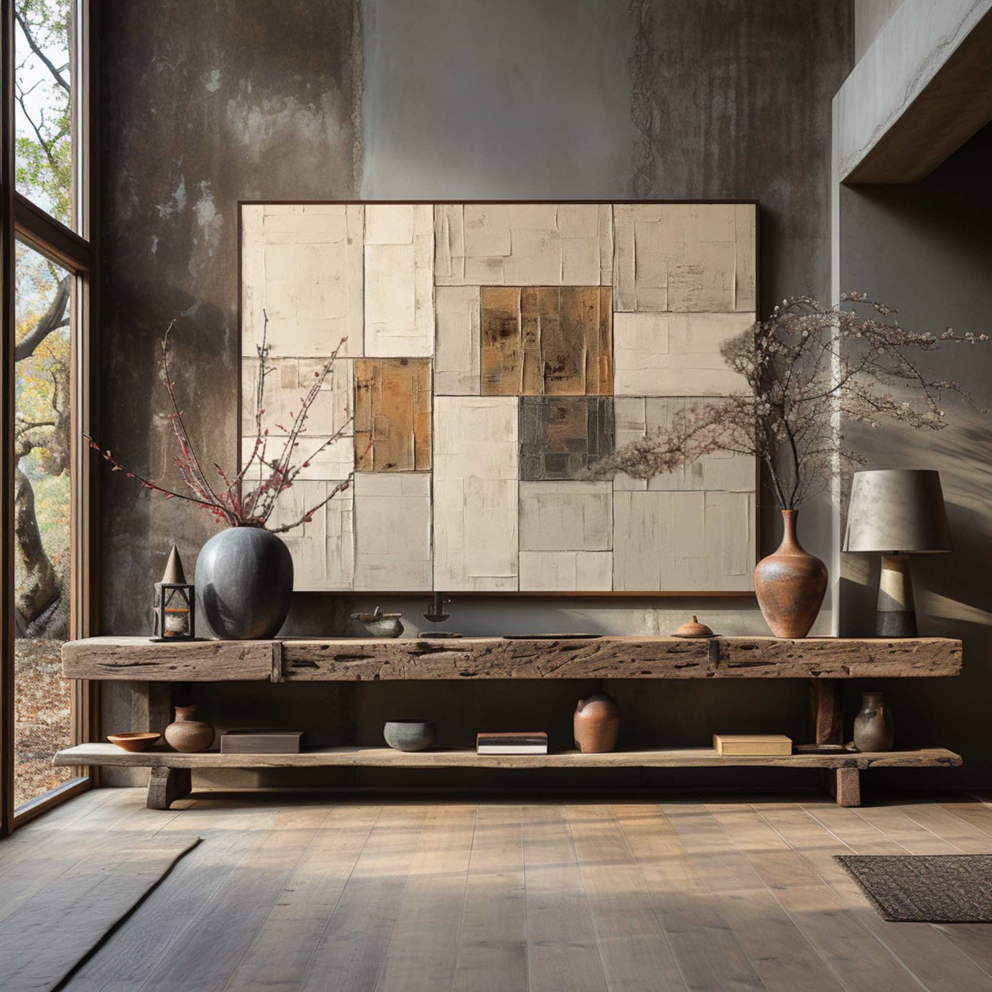 Wabi-Sabi Minimalism Canvas Wall Art Framed Oil Painting | Las Sola
