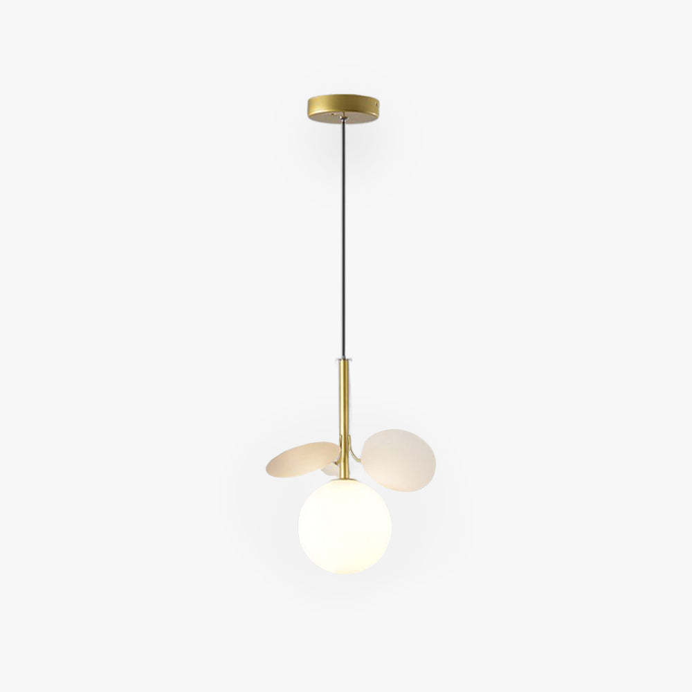Jevon Moderne Arte Deco Globo Lampada a Sospensione Bianco Metallo/Vetro
